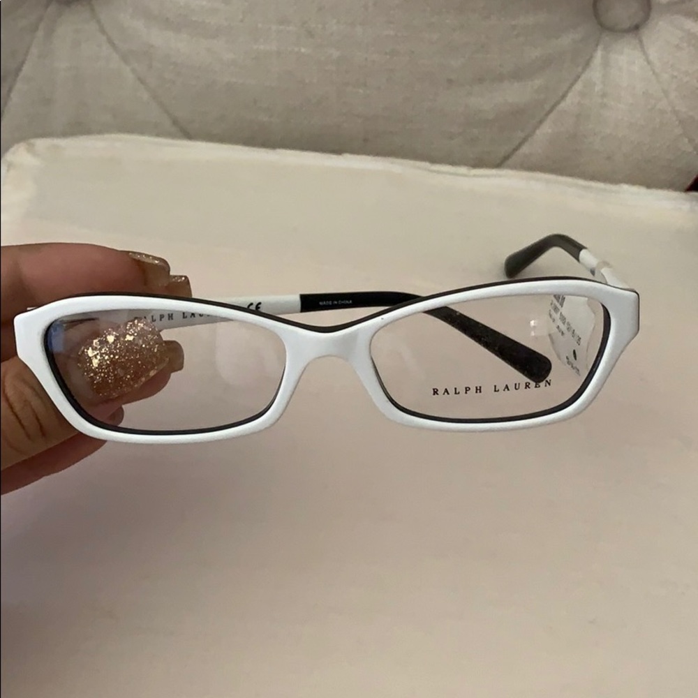 Beautiful white and black Ralph Lauren Glasses!